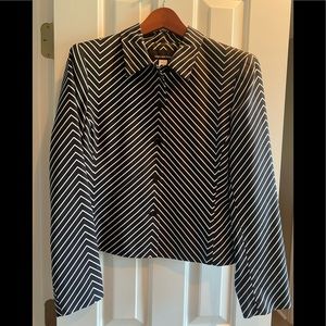 Womens black and white blazer